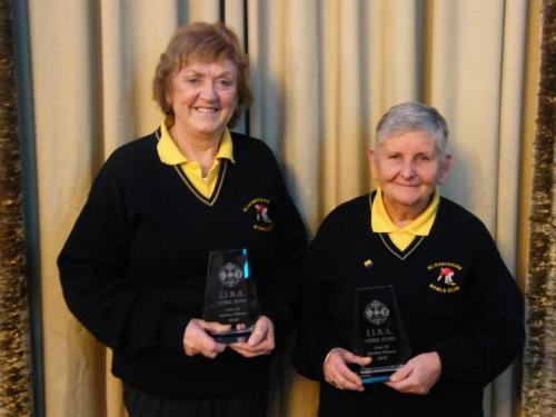 Kay Savage & Lil Histon (on behalf of Marie Triggs) Glounthaune Section winners Over 55's Pairs