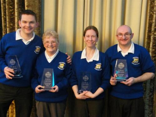 Mary Middleton, Grainne Murphy, Keith Middleton & Conor Middleton Crosshaven runners up National Fours