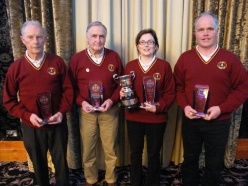 Tom Finn, Noel Mulcahy, Michael O'Regan & Ber Feeney Conna winners National Fours