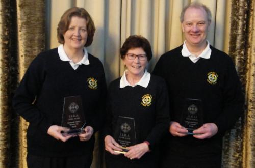 Sheila O'Driscoll, Mary Boland & John O'Driscoll D.C.S. runners up National Triples
