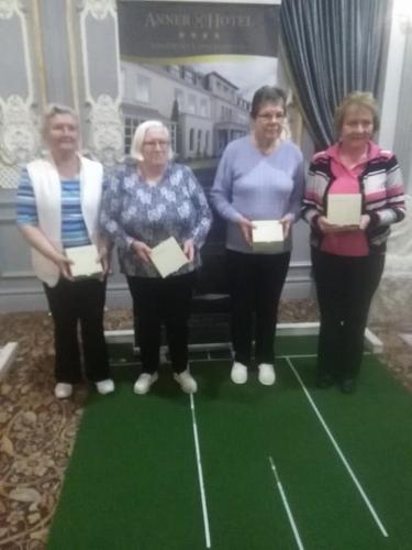 Anner Hotel, Thurles Bowls Break Rink 1. Team 4 Prize Winners