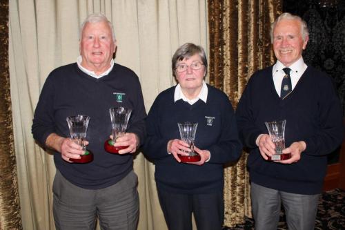 Betty Shellard, Jim O'Brien & Martin Bracken ICICYMA National Fours Section Runners up (B.O'Callaghan missing for photo)