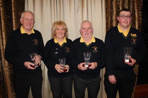 Declan Kelly, Marian Canning, Tony O'Shea & Joe Kirby Glounthaune National Fours Section Runners up
