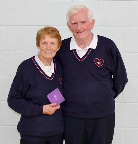Runners up in the OVER 70's PAIRS  Mary Murphy & Tim Murphy (Sacred Heart).