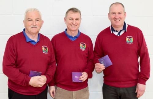 Joint Third  in the OPEN TRIPLES  Vinny O’Donnell, Dave Cahill & Dick Cahill (Mitchelstown)