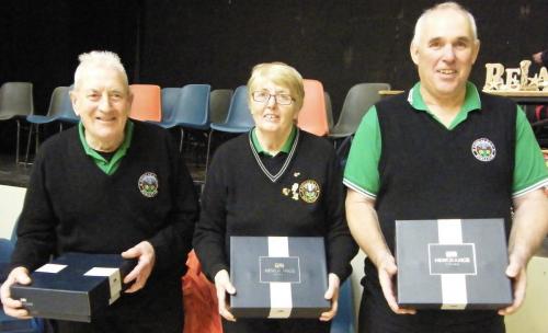Tim O'Neill, Betty Kenneally & Tony kenneally (Douglas GAA) Joint 3rd in Watergrasshill Triples 2018