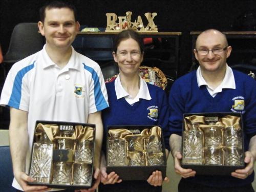 Keith Middleton, Grainne Murphy & Conor Middleton (Crosshaven) Winners of Watergrasshill Triples 2018