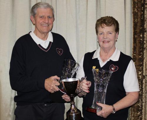 Peg & Chris Ahern Sacred Heart Over 70's Pairs winners