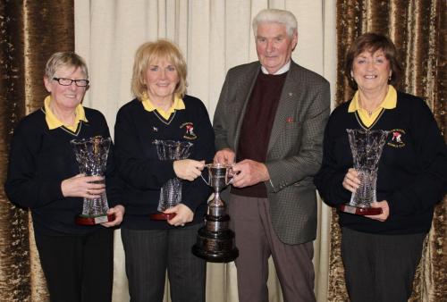Marie Triggs, Kay Savage & Marian Canning Glounthaune Ladies Triples Winners