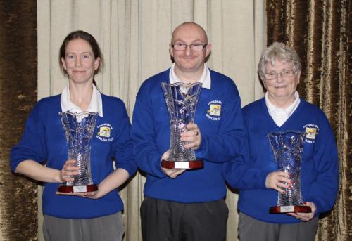 Mary Middleton, Grainne Murphy & Keith Middleton National Triples Winners